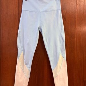 Marika Light Blue, Light Green, and White Leggings